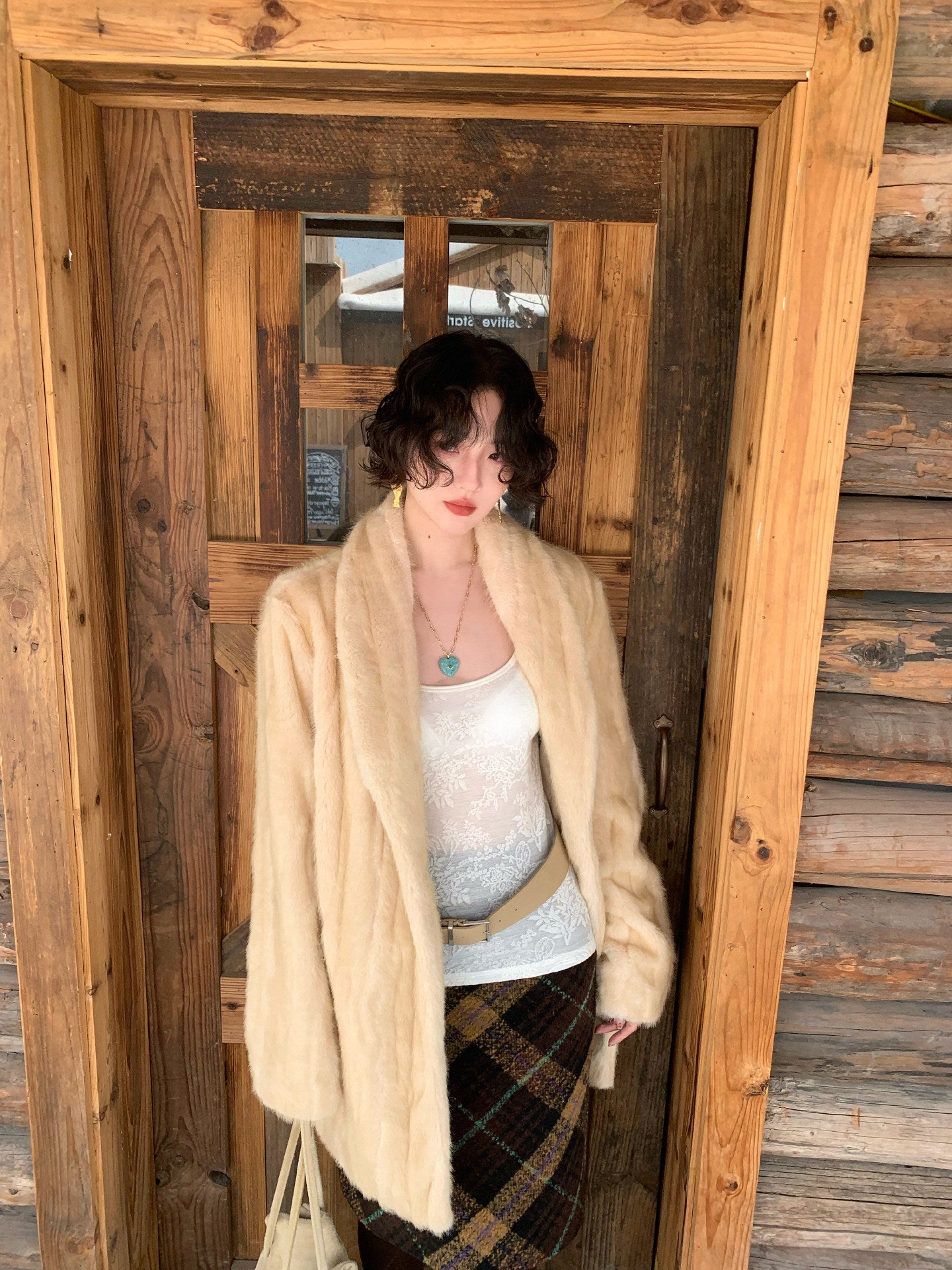 Twilight Clouds Plush Eco Fur Coat