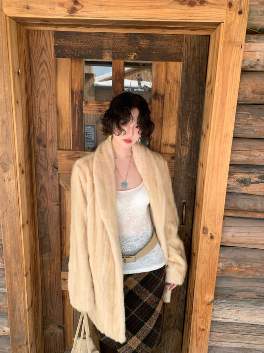 Twilight Clouds Plush Eco Fur Coat