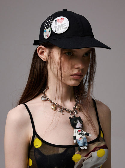 Animal Print Polka Dot Baseball Cap