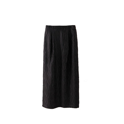 Light and Flower Satin Half Skirt Set
