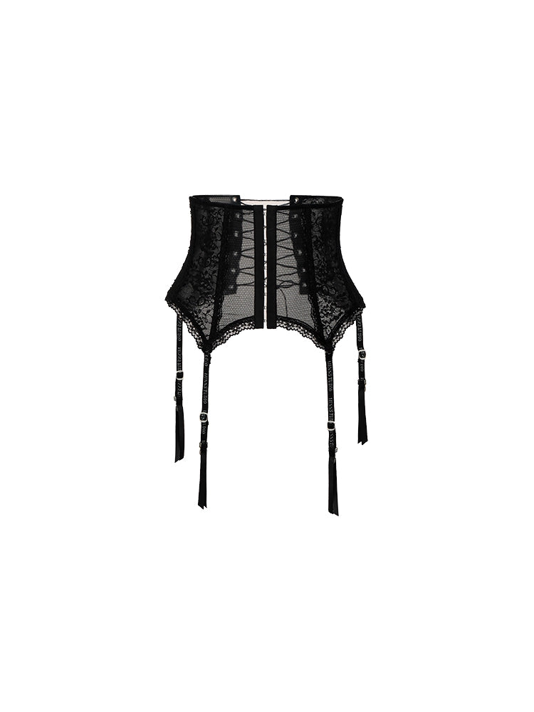 French Lace Herbal Waistband Outerwear – Sexy Slim Fit Waist-Cinching Design