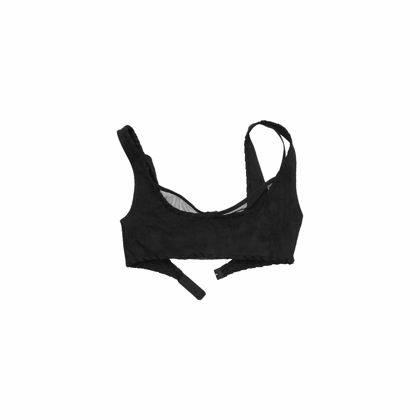 Faux Two-Piece Mesh Bralette