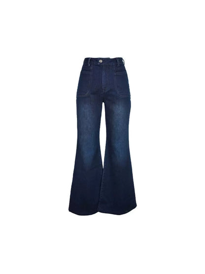 High-Waisted Wide-Leg Retro Jeans