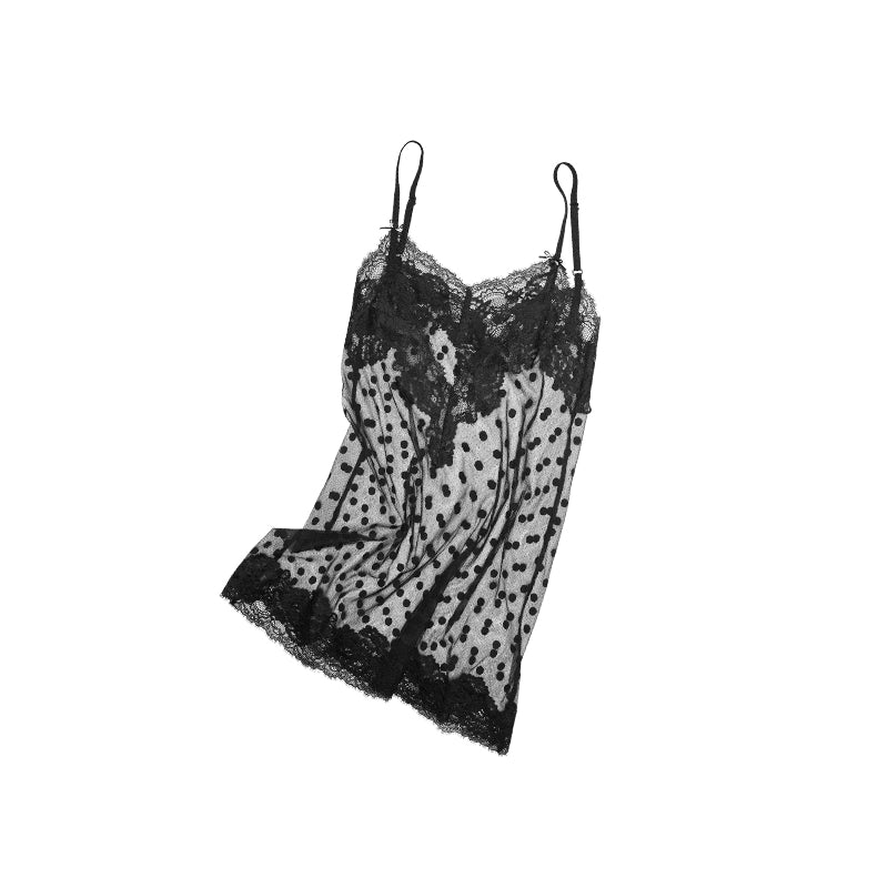 Polka Dot Lace Slip Dress – Loose Pure Lust Babes Style