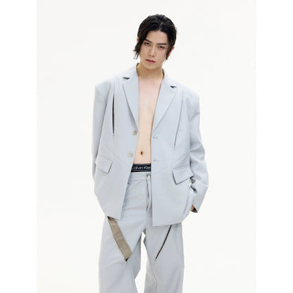 Deconstructed Hollow - Gray Suit Outwear