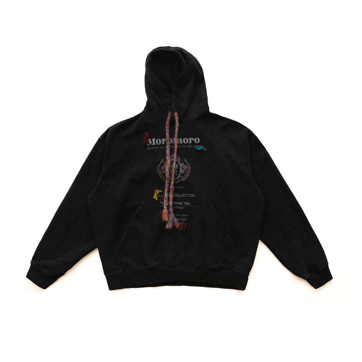 Retro Printed Woolen Rope Sweater