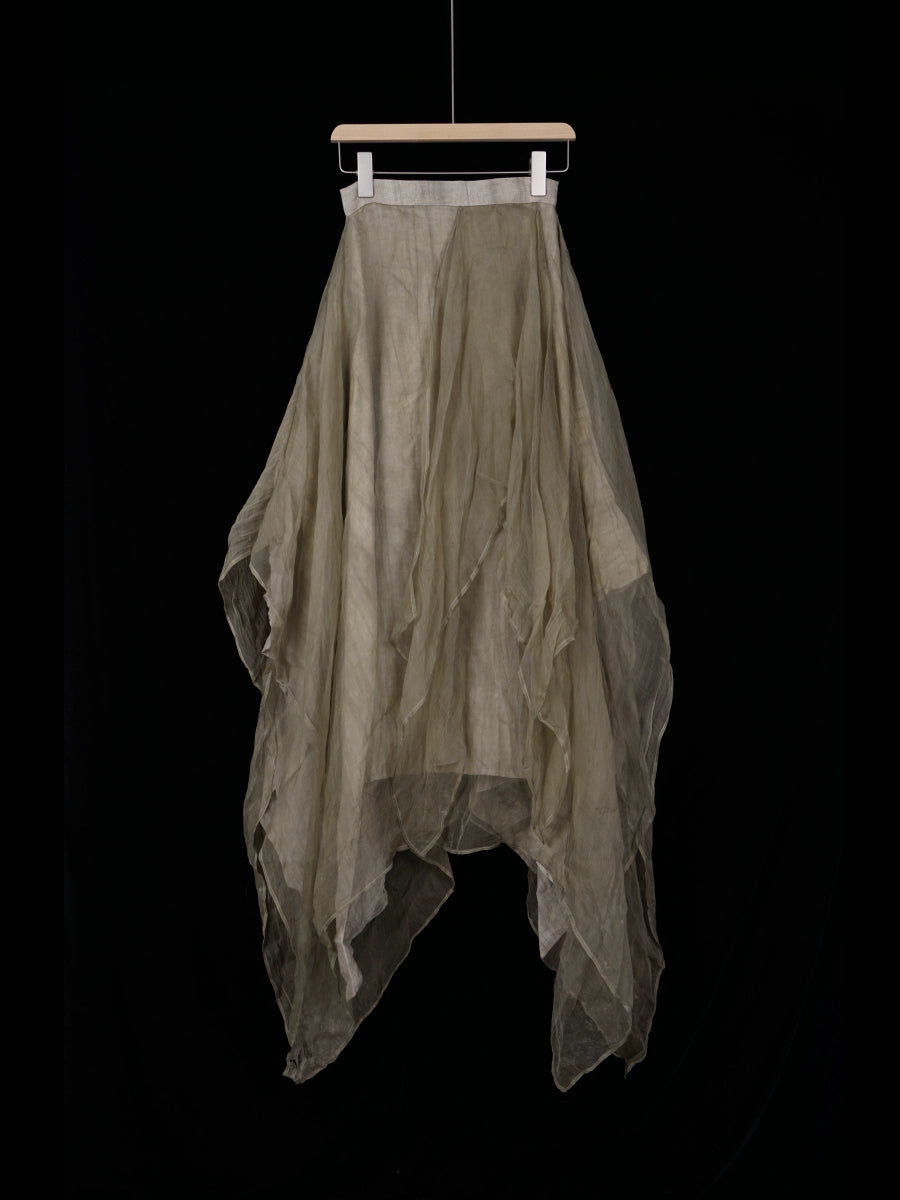 Silk Plant Dyed Flowing Skirt