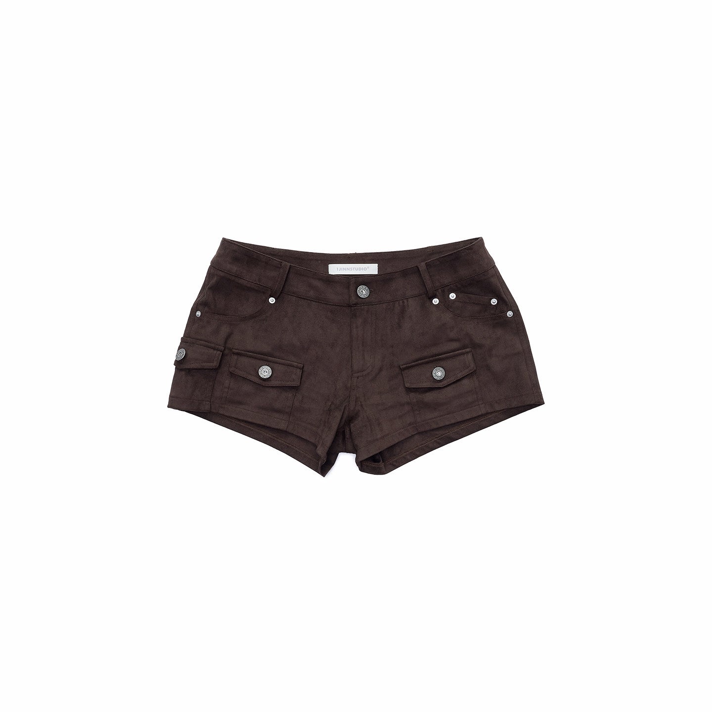Studded Suede Cargo Shorts