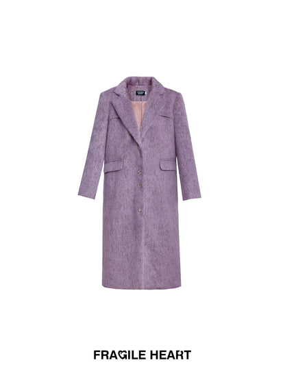 Purple Classic H-Shaped Long Coat
