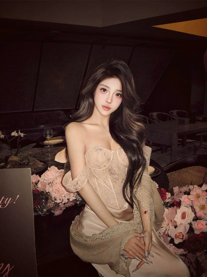 Fishbone Bandeau Fishtail Dress – Elegant Birthday & Evening Gown