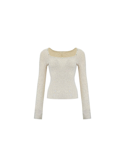 Chaoyun Square-Neck Button Detail Top