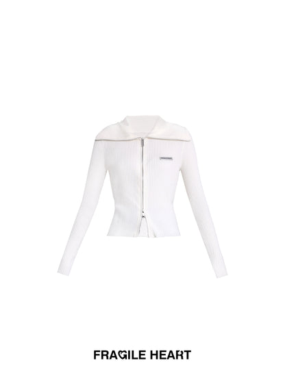 FGHT Polo Collar Sweater Jacket