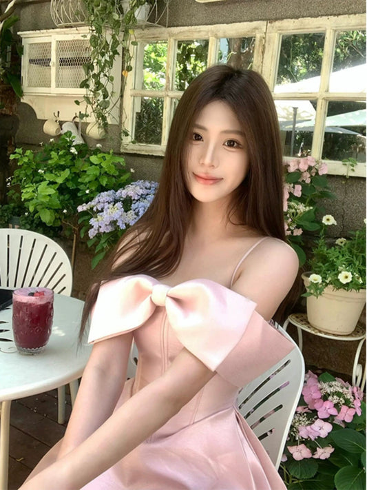 Pink Satin Princess Dress – High-End Birthday Gown