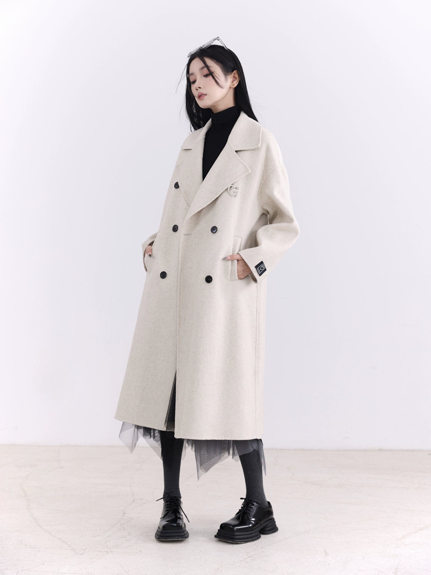 70 Wool Double Faced Wool Coat - Xu Yiyang Style