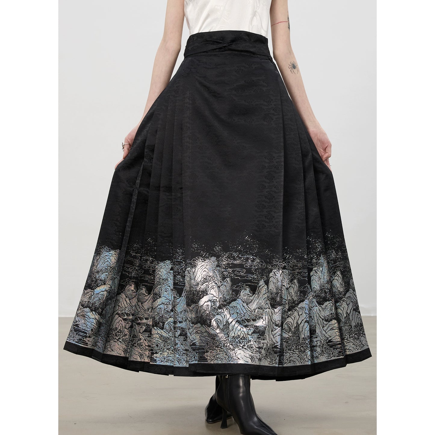 Fuchun Sleeveless Chinese Skirt Set