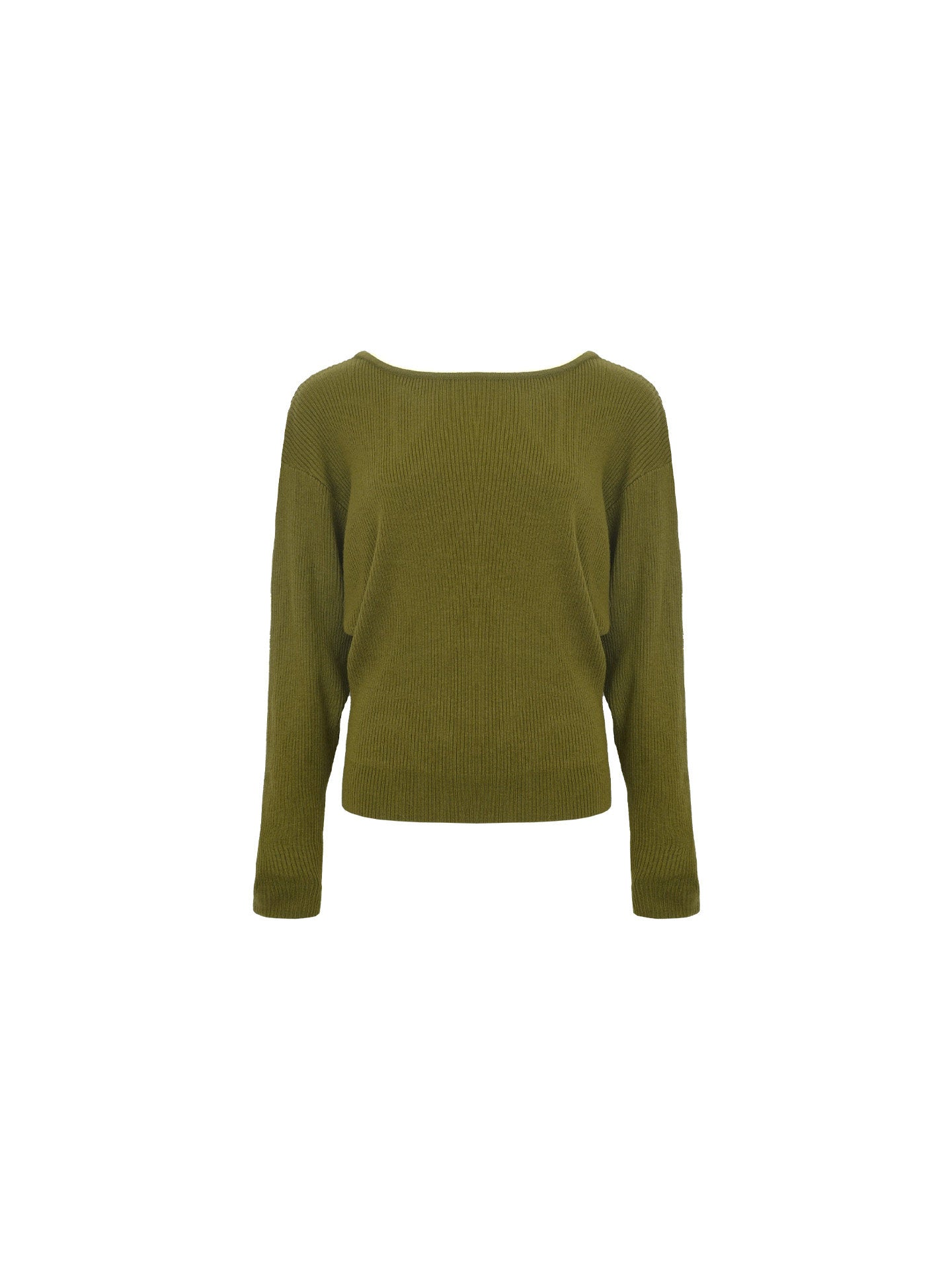 Wine Noon Hong Kong Retro  Crew Neck Knit Top