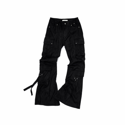 Studded Flared Cargo Pants