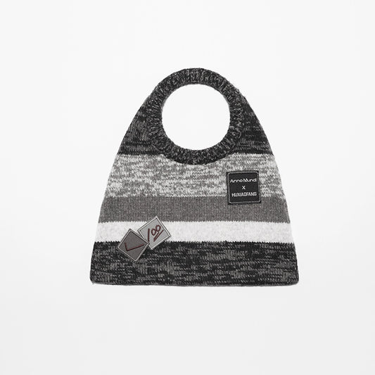 Yuan Embroidered Patch Knit Bag