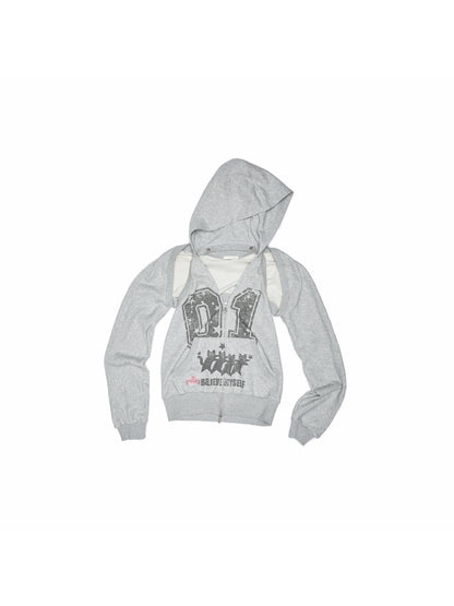 Street Halterneck Hoodie Two-Piece Set