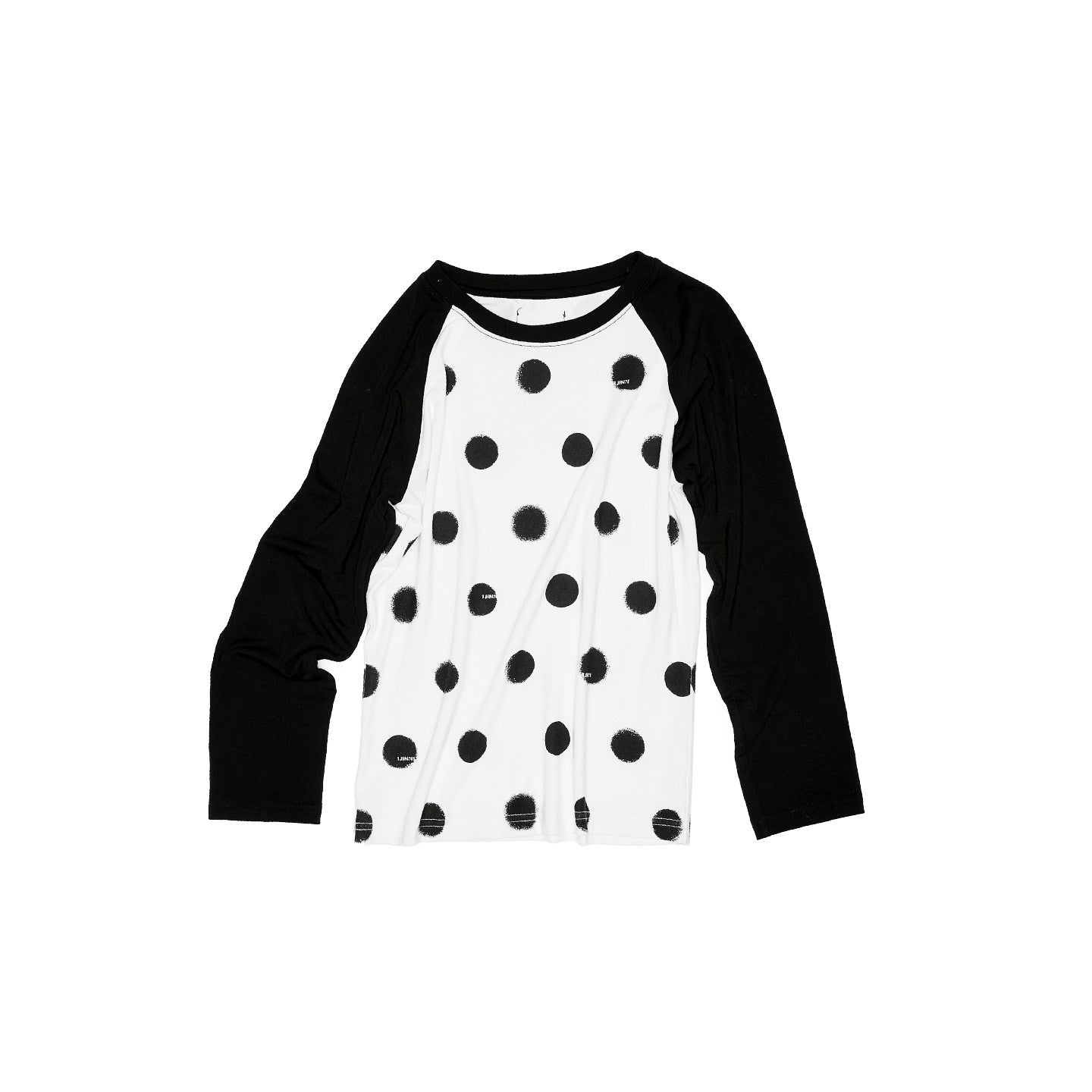 Polka Dot Raglan Sleeve Tee