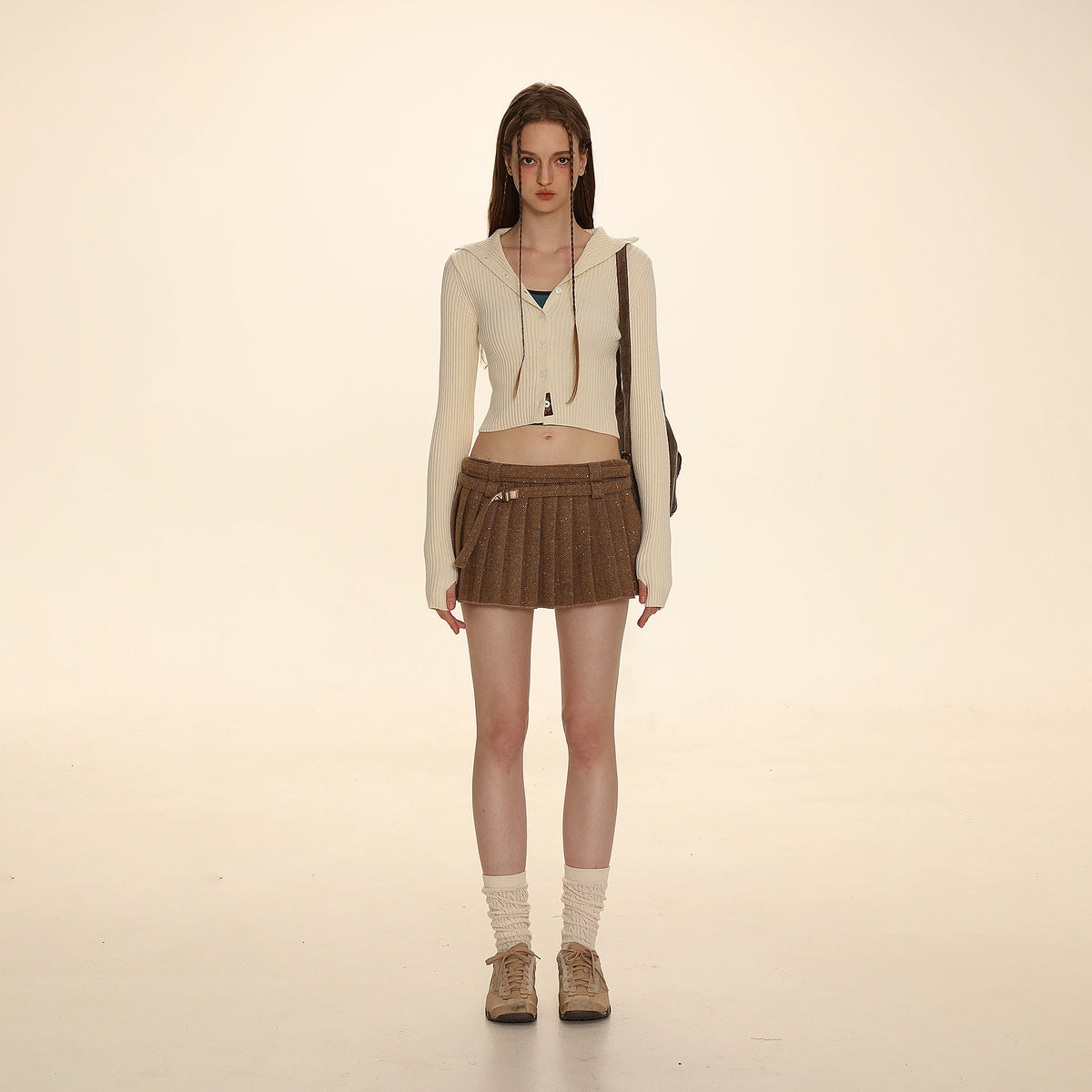 Standing Neck Pit Stripe Shirt
