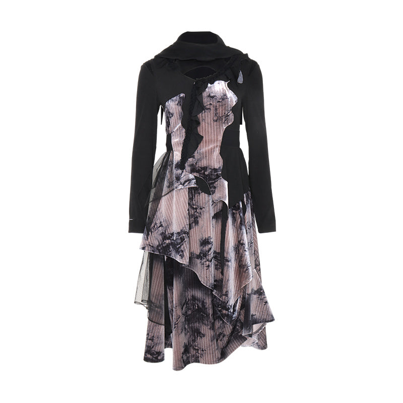 Dark Velvet Fall Dress