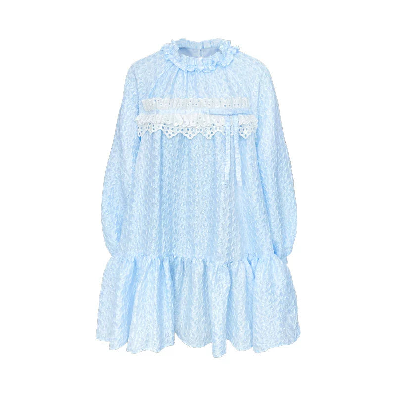 Baby Blue Lace Doll Dress