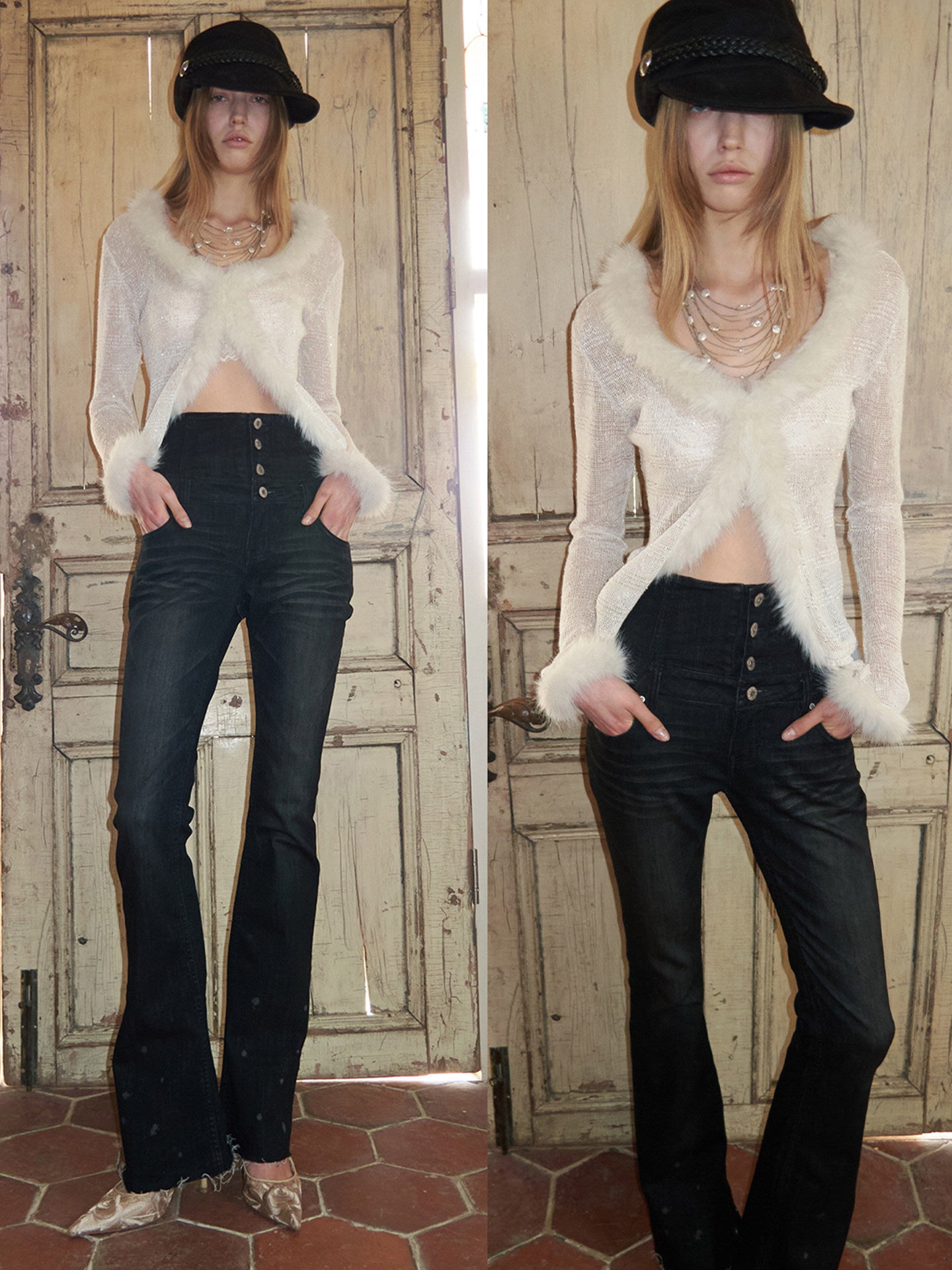 Irregular Bootcut Jeans