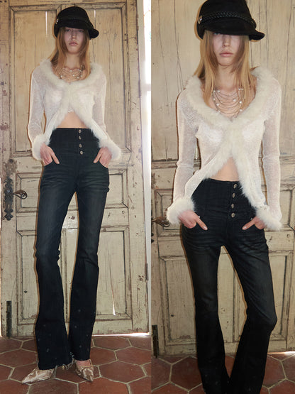 Irregular Bootcut Jeans