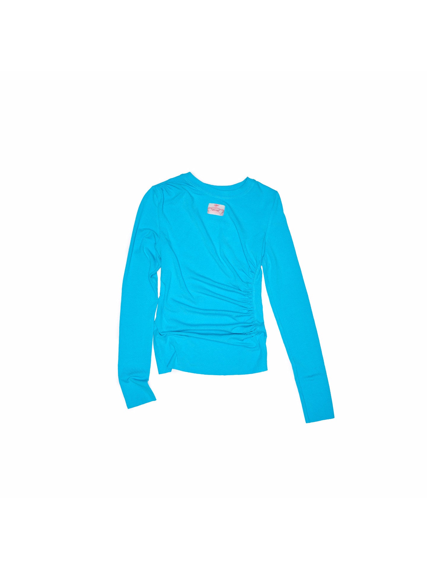 Asymmetric Pleated Long Sleeve Top