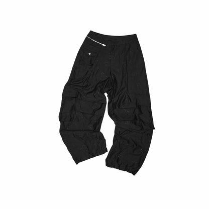 Embroidered Cargo Balloon Pants