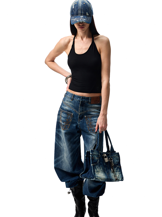 Knotted U-Neck Solid Camisole – Embroidered Slim Slim-Fit Summer Top