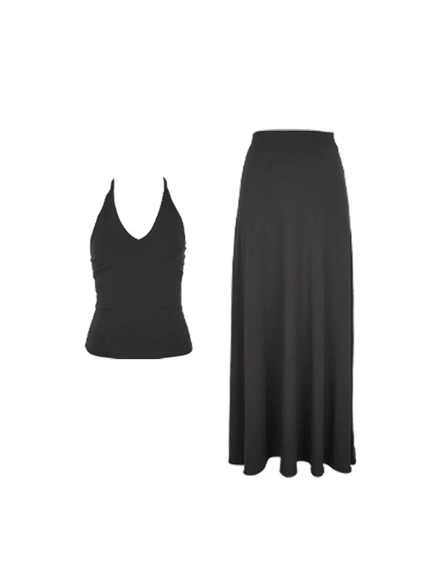 Halterneck Vest & Skirt Set