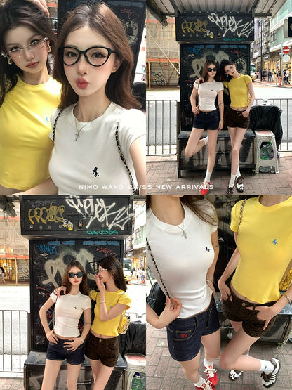 Round-Neck T-Shirt - Women's Summer Style