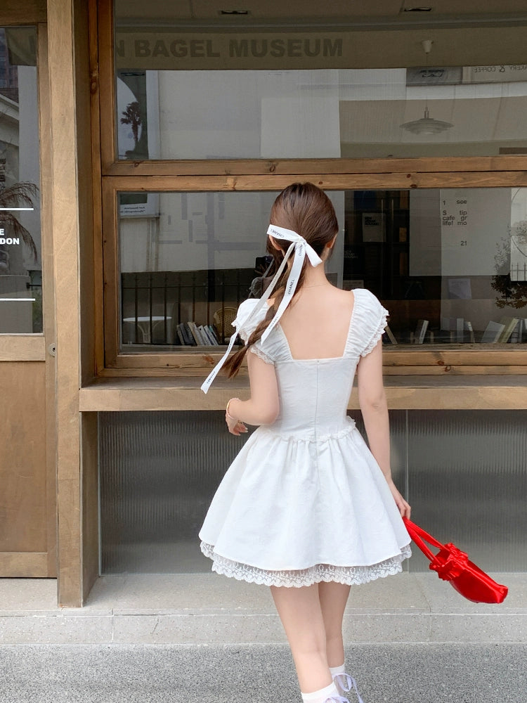 [A Love Letter to Alice] Cool White Love at First Sight Dress