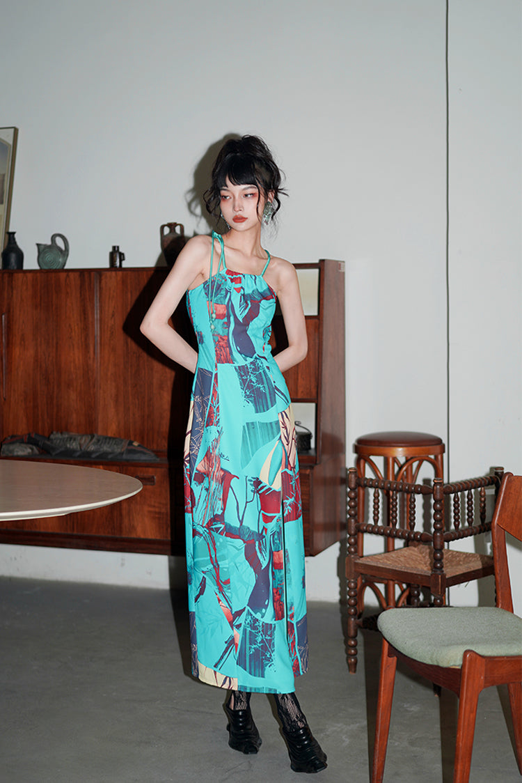 Charming Oriental Maxi Dress