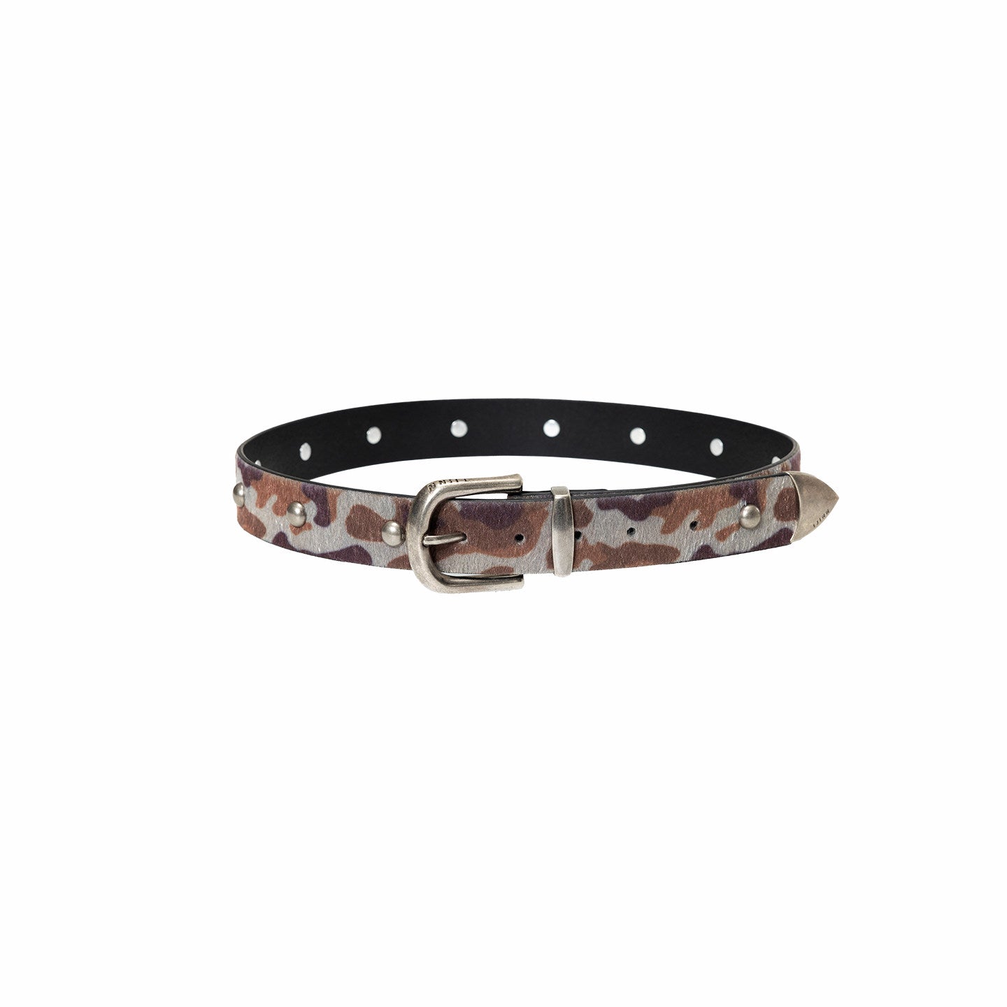 Camouflage Studded Leather Belt