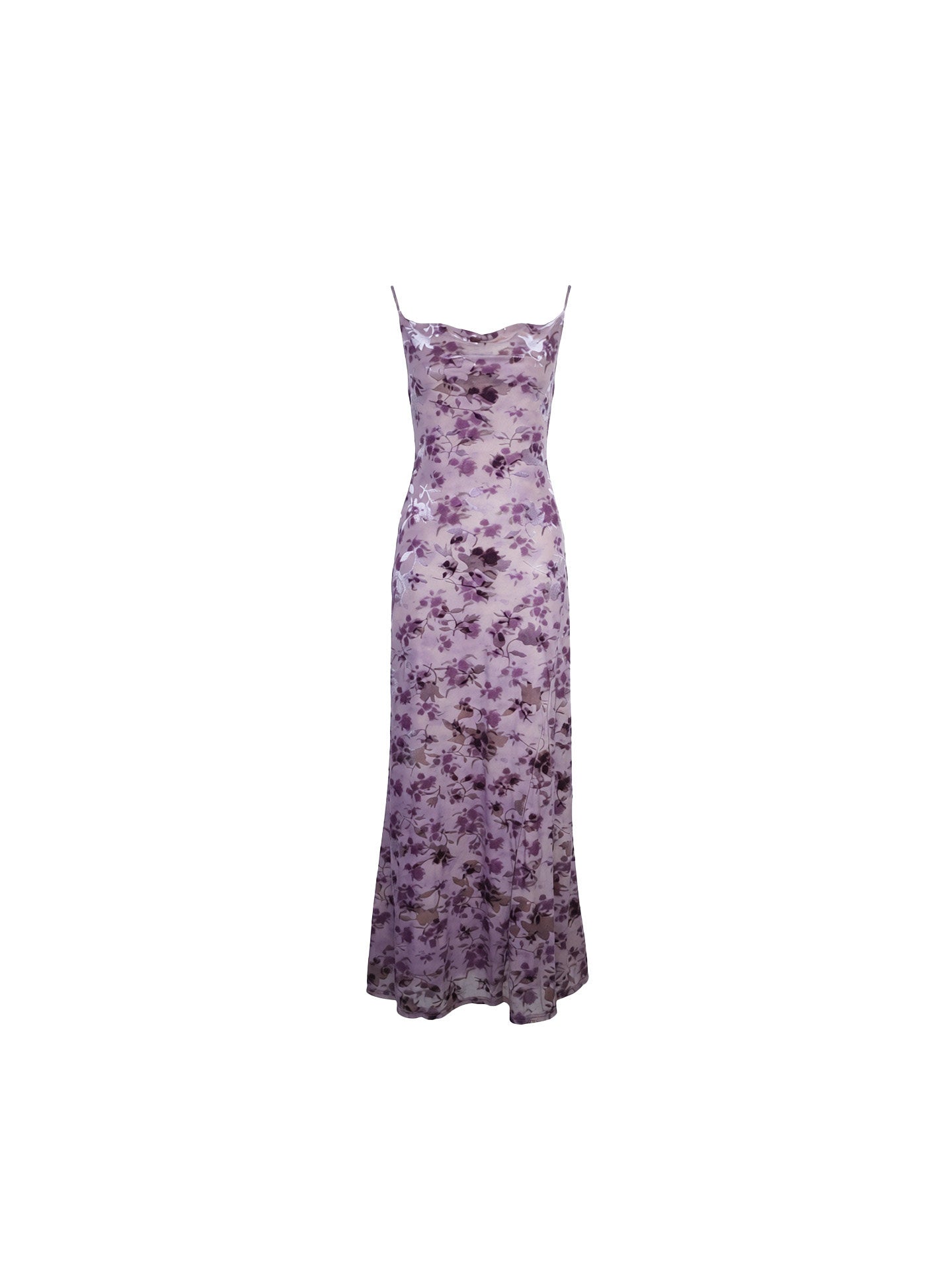 Violet Blossom Printed Slip Dress