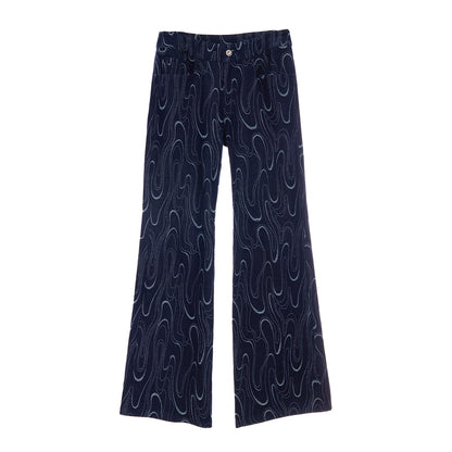 Blue Jacquard Slim Jeans