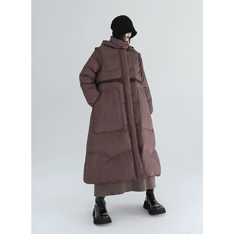 Plumón de pato de invierno con capucha unisex