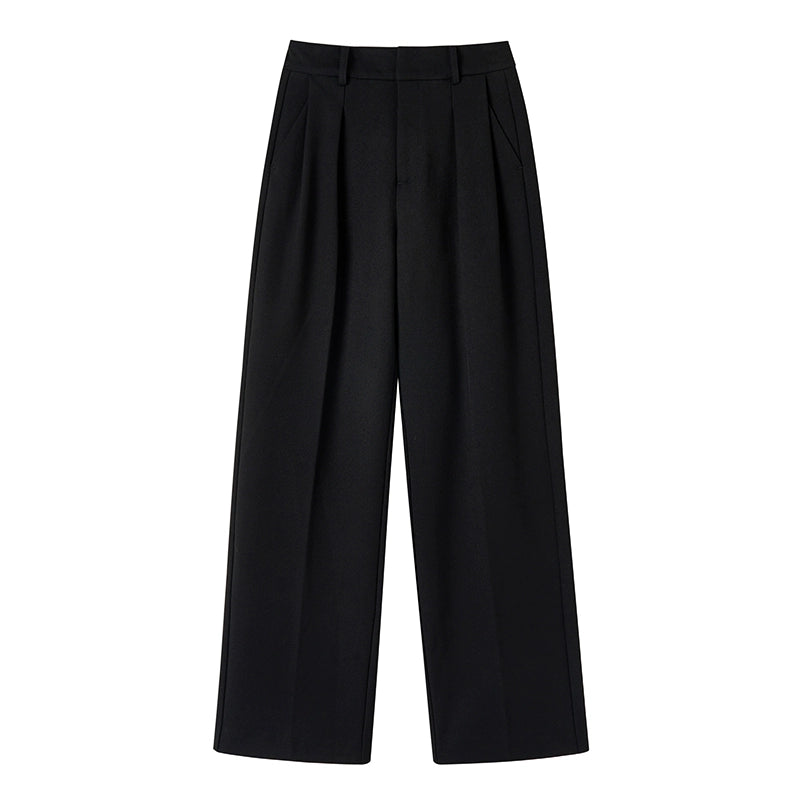 High Waist Pleated Casual Pants