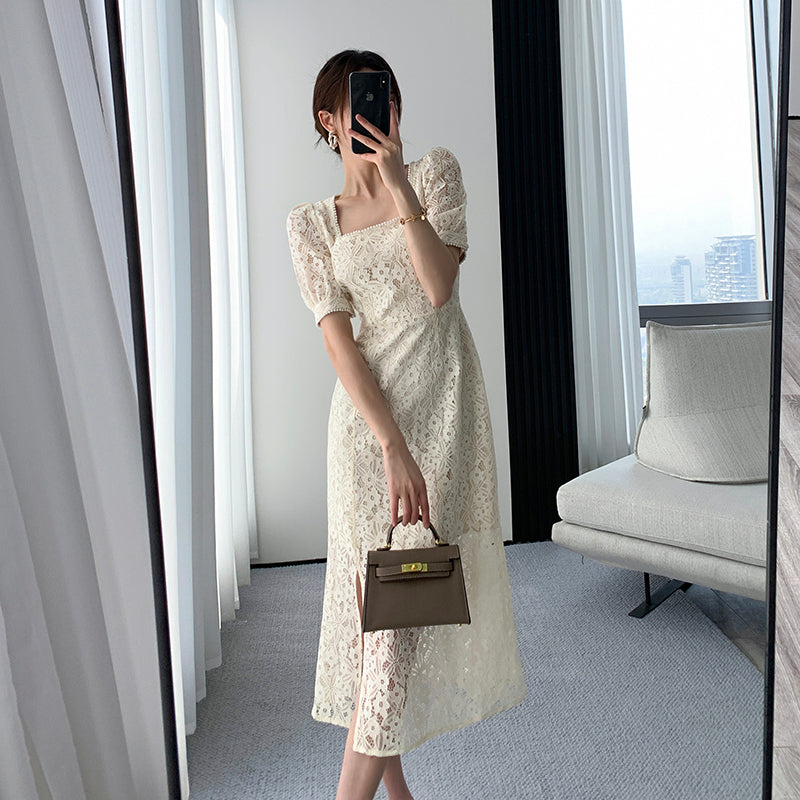 Gentle Square Neck Dress