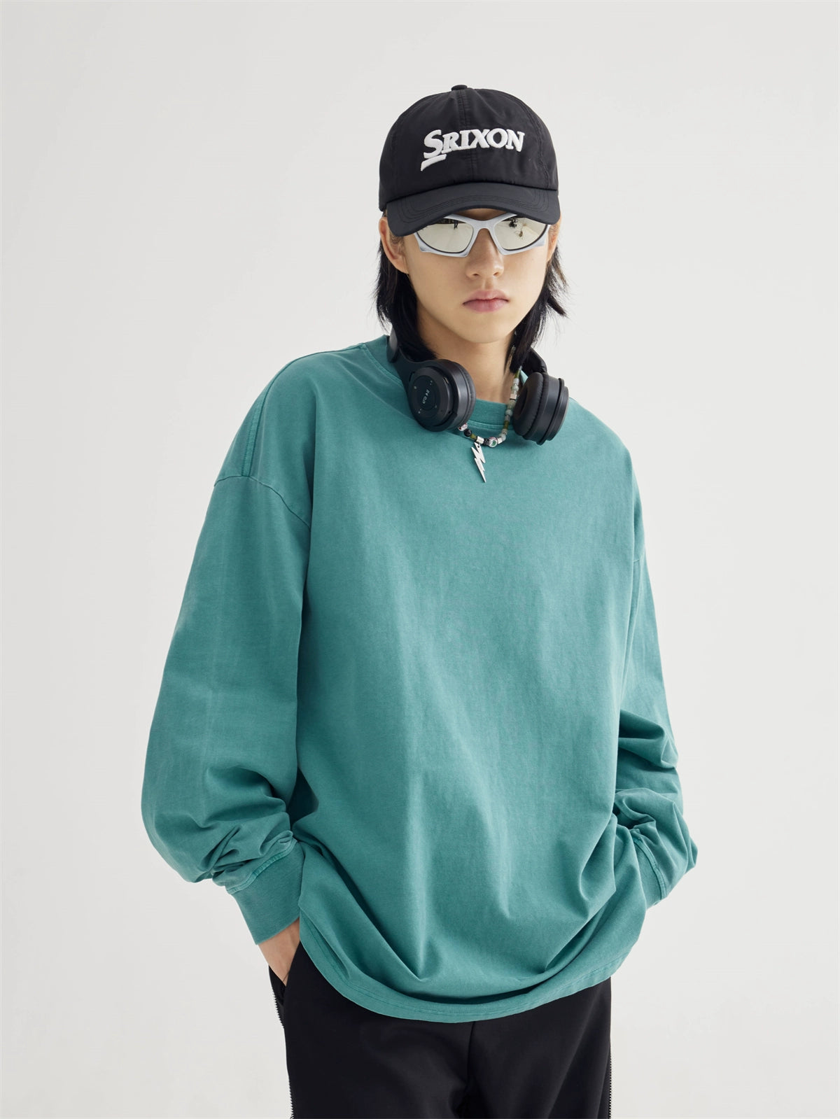 Autumn Solid Color - Loose Round Neck T-shirt