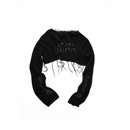 Beaded Sheer Mohair Blouse
