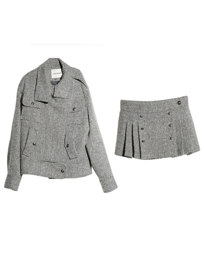 Oversized Herringbone Wool Jacket | Urban Workwear 25AW Coat