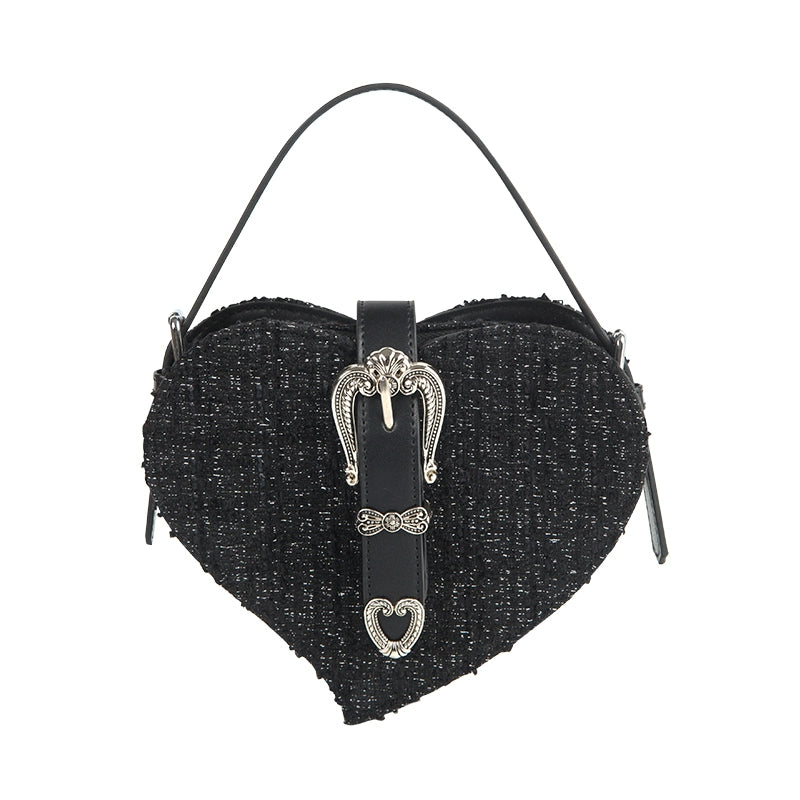 Black Pink Love Girl Handbag