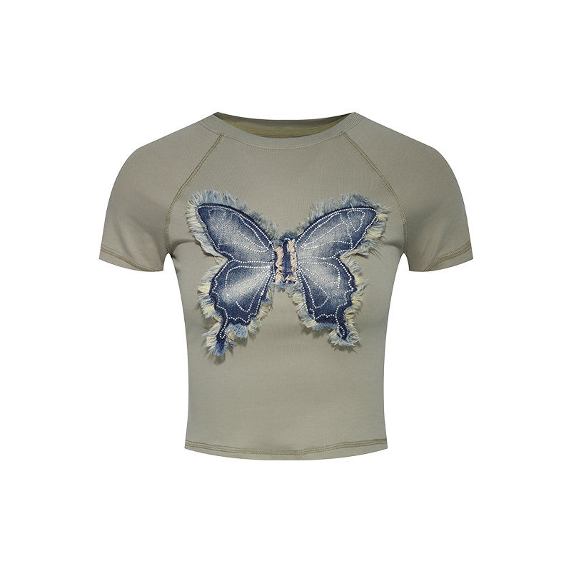 Butterfly Crop Tee