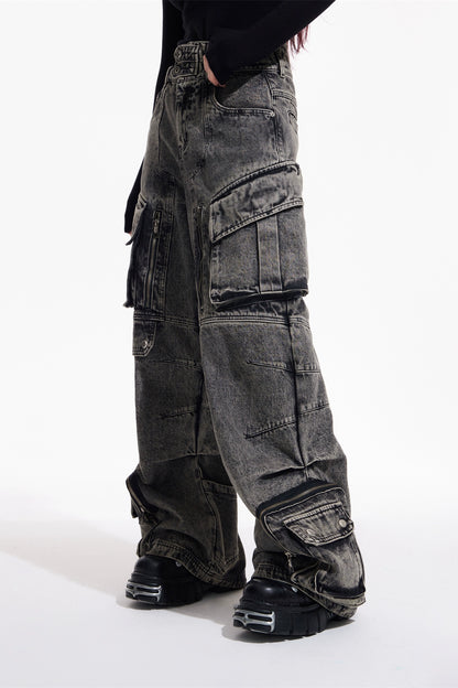 Retro Anganited -Multi Pocket Workwear Pants