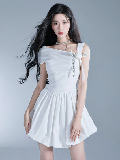 French Thousand Gold Beach White Princess Dress