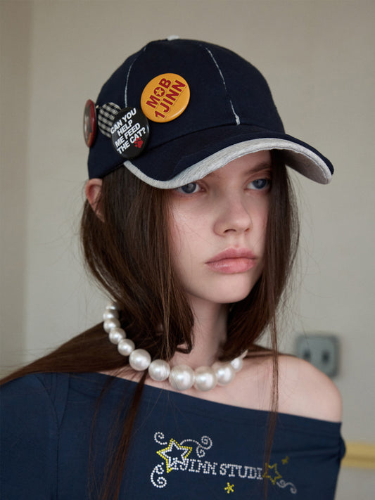 Distressed Plaid Patchwork Baseball Cap